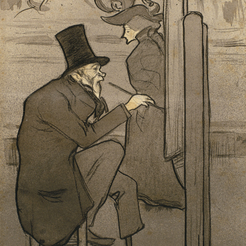 image for: Isidre Nonell - Copista en el Museu del Louvre - 1897