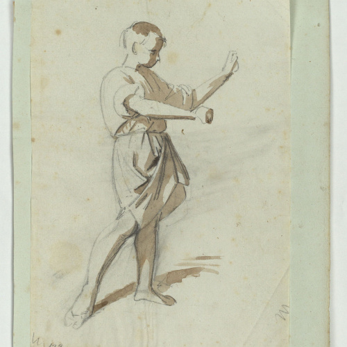 image for: Marià Fortuny - Estudi acadèmic de figura masculina - Cap a 1856-1858