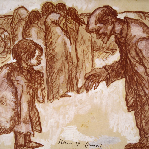 image for: Isidre Nonell - Noi, m&#039;hi trobo bé fent de pobre (Gitanos) - 1909