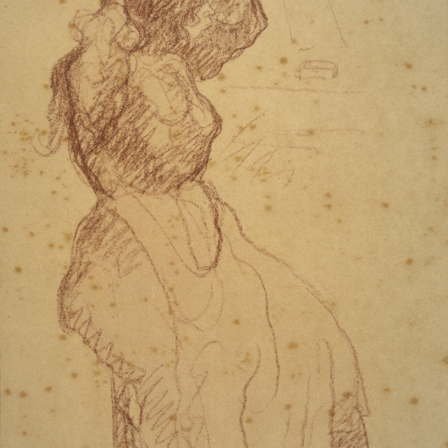 image for: Isidre Nonell - Gitana pentinant-se - 1909