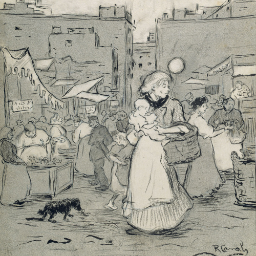 image for: Ricard Canals - La plaça de Jerusalem - 1896