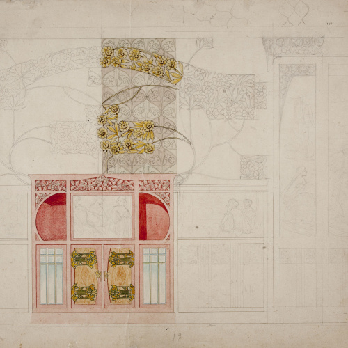 image for: Gaspar Homar - Estudi per al saló de la casa Lleó Morera de Barcelona - Cap a 1903-1905