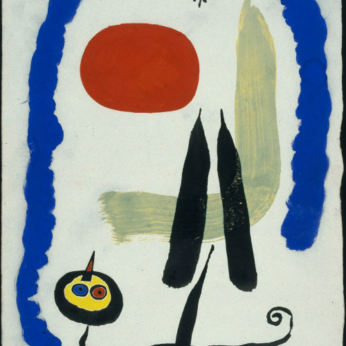 image for: Joan Miró - Composició per al poema Complainte du lézard amoureux de René Char - 1948