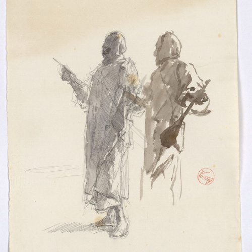 image for: Marià Fortuny - Estudi per al quadre «Músics àrabs» - Cap a 1872