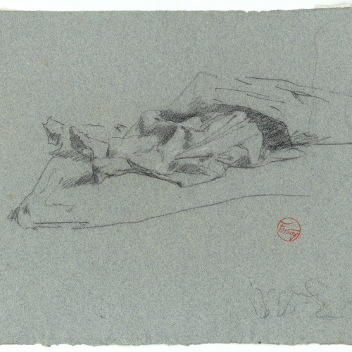 image for: Marià Fortuny - Estudi per als gravats «Cabilenc mort» i «Àrab vetllant el cadàver del seu amic» - Cap a 1866-1867