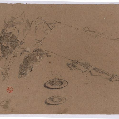 image for: Marià Fortuny - Estudi per al gravat «Cabilenc mort» - Cap a 1867