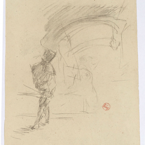 image for: Marià Fortuny - Estudi per al gravat «Ronda nocturna» - Cap a 1863-1866