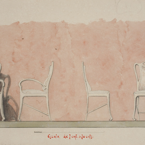 image for: Joan Busquets - Butaca i cadira, vista frontal i de perfil - 1899