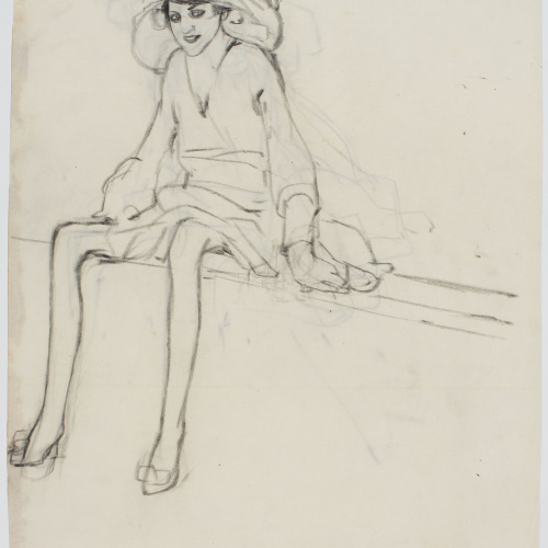 image for: Francesc Xavier Gosé - Noia asseguda (anvers) / Noia asseguda (revers) - Cap a 1910
