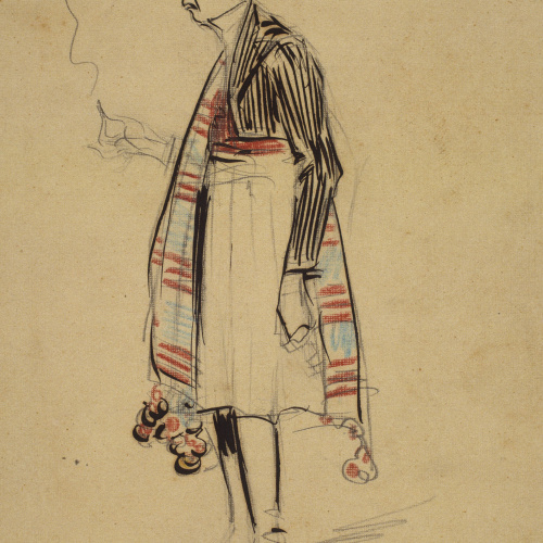 image for: Ramon Casas - Mr. Deering vestit d&#039;alacantí, fumant - Cap a 1909