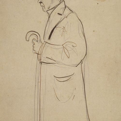 image for: Ramon Casas - Mr. Deering amb ulleres, barret i bastó - Cap a 1909