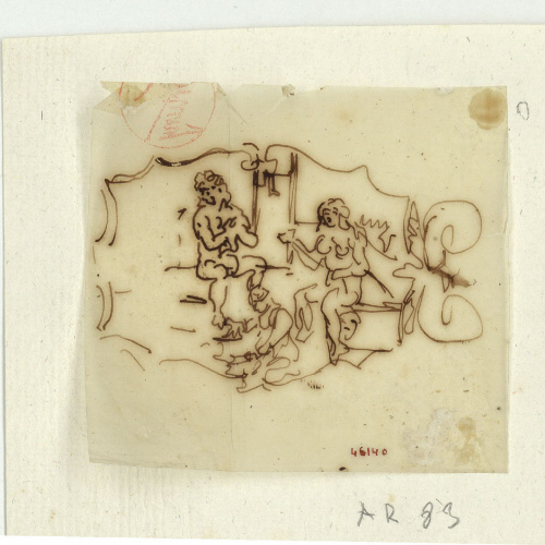 image for: Marià Fortuny - Calc d&#039;una cartel·la historiada - Cap a 1863-1872