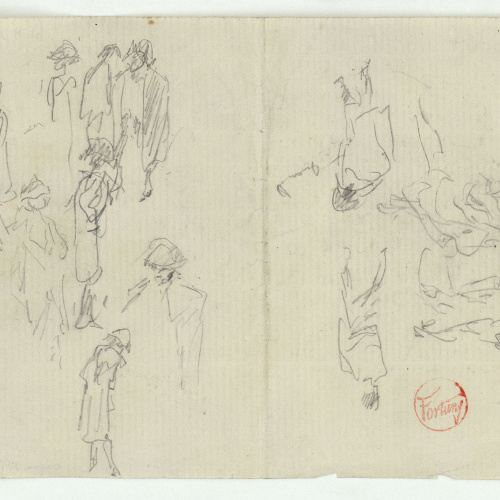 image for: Marià Fortuny - Figures amb capes i bicorns - Cap a 1867-1872