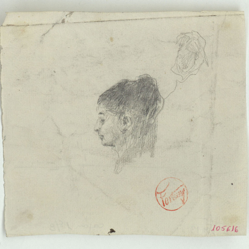 image for: Marià Fortuny - Cap femení - Cap a 1867-1872