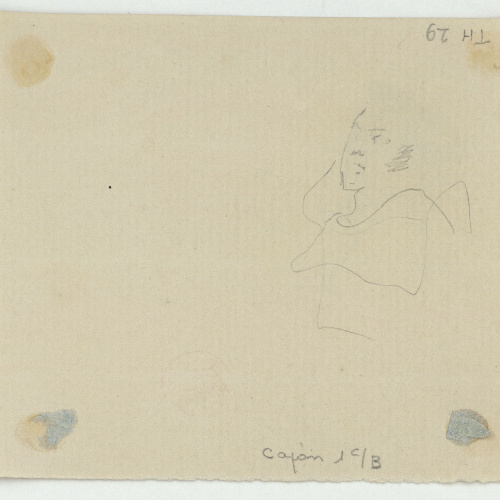image for: Marià Fortuny - Retrat femení (anvers) / Esbós de retrat (revers) - Cap a 1870-1874 [1]