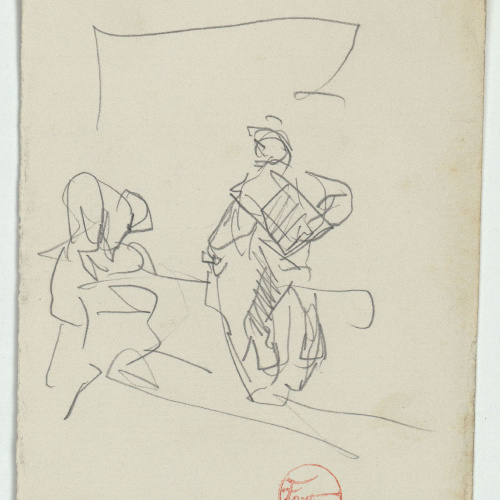 image for: Marià Fortuny - Croquis de figures - Cap a 1870-1872