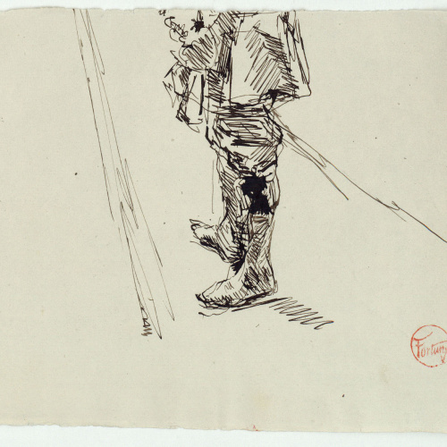 image for: Marià Fortuny - Fragment de figura masculina - Cap a 1867-1872