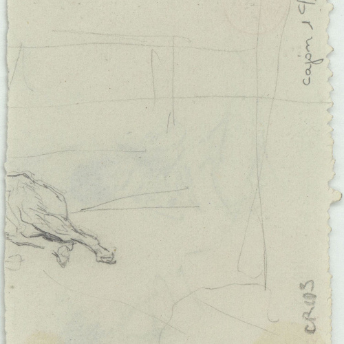 image for: Marià Fortuny - Esbós de figures femenines (anvers) / Fragment d&#039;un animal (revers) - Cap a 1871 [1]