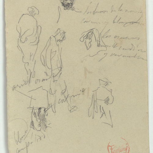 image for: Marià Fortuny - Croquis de figures - Cap a 1862