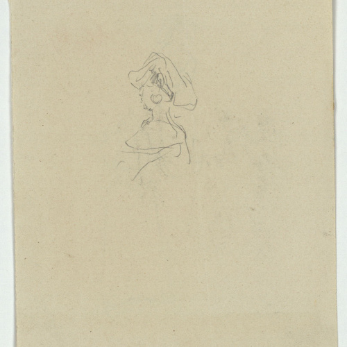 image for: Marià Fortuny - Croquis de figures femenines (anvers) / Croquis de bust femení (revers) - Cap a 1871 [1]