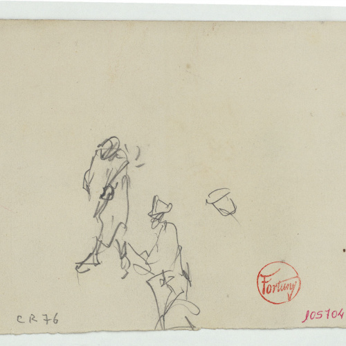 image for: Marià Fortuny - Croquis de figures (anvers) / Croquis de figures (revers) - Cap a 1867-1872