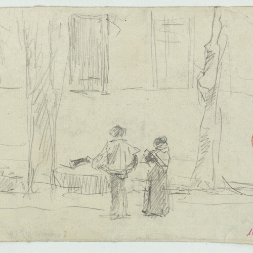 image for: Marià Fortuny - Carrer amb figures - Cap a 1871