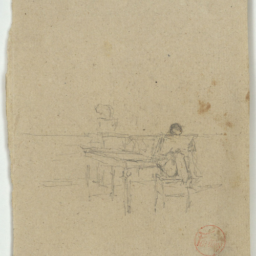 image for: Marià Fortuny - Home llegint - Cap a 1871