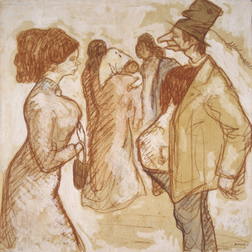 image for: Isidre Nonell - Pel carrer - 1909