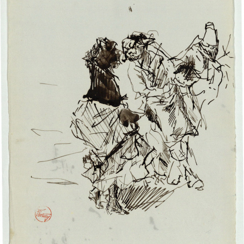 image for: Marià Fortuny - Estudi per al quadre «Enterrament a Granada» - Cap a 1871