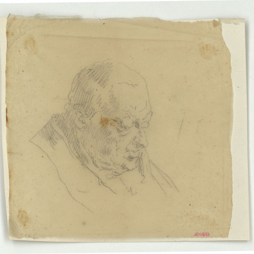 image for: Marià Fortuny - Estudi per al gravat «Dos cardenals» o «Retrat d&#039;un bisbe» - Cap a 1863-1866