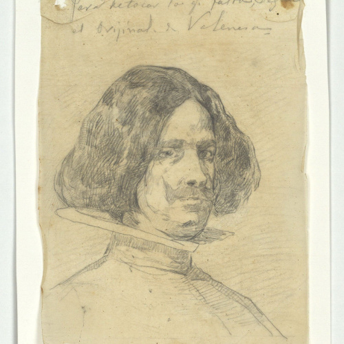 image for: Marià Fortuny - Calc per al gravat «Retrat de Velázquez» - Cap a 1873