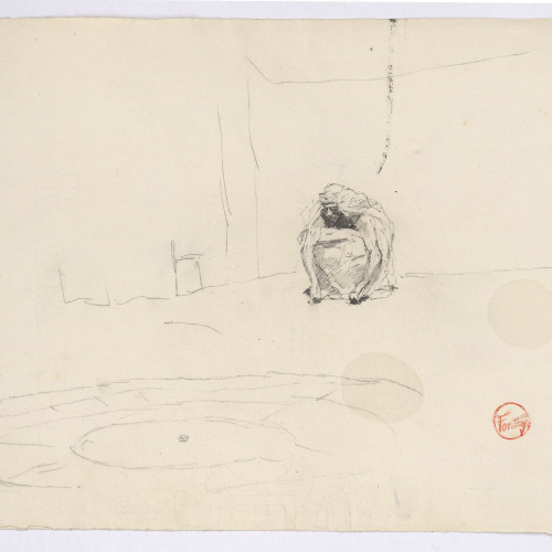 image for: Marià Fortuny - Estudi per al quadre «El tribunal de l&#039;Alhambra» - Cap a 1871