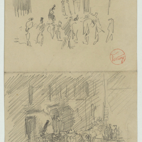 image for: Marià Fortuny - Estudi per al quadre «Enterrament a Granada» - Cap a 1871