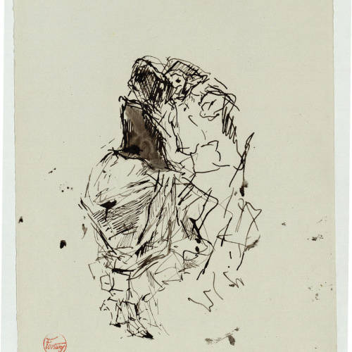 image for: Marià Fortuny - Estudi per al quadre «Enterrament a Granada» - Cap a 1871