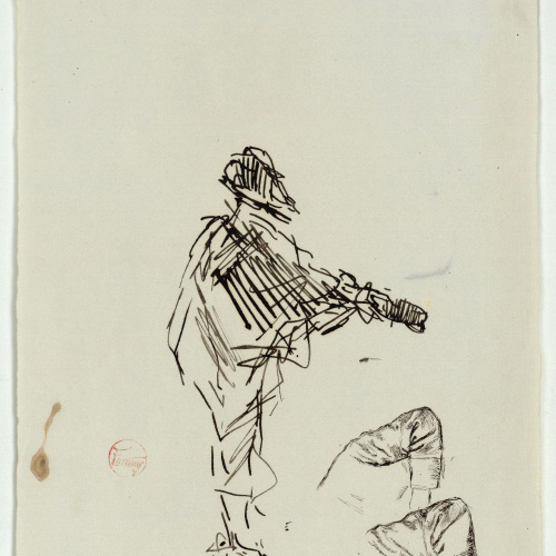 image for: Marià Fortuny - Estudi per al quadre «Enterrament a Granada» - Cap a 1871