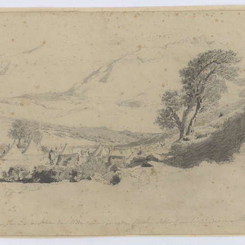 image for: Marià Fortuny - Campamento de Aleber Alvi Udda en la cañada cerca de Samsa - 1860