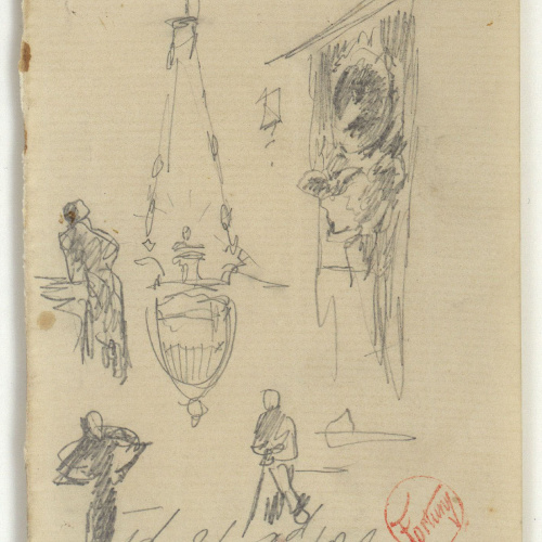image for: Marià Fortuny - Esbós de figures, llum i motiu arquitectònic - Cap a 1867-1872