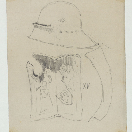 image for: Marià Fortuny - Poms d&#039;espasa d&#039;estil musulmà (anvers) / Casc i cuirassa del segle XV (revers) - Cap a 1867-1872 [1]