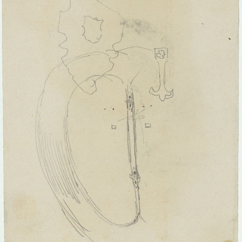image for: Marià Fortuny - Escut (anvers) / Esbós del revers d&#039;un escut (revers) - Cap a 1867-1872 [1]