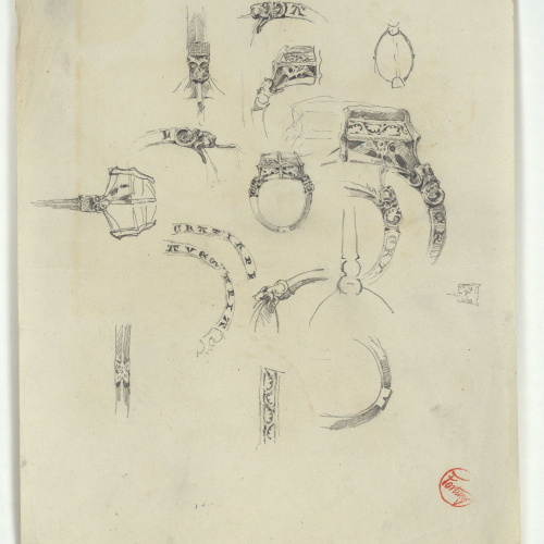 image for: Marià Fortuny - Detalls d&#039;un anell - Cap a 1867-1872