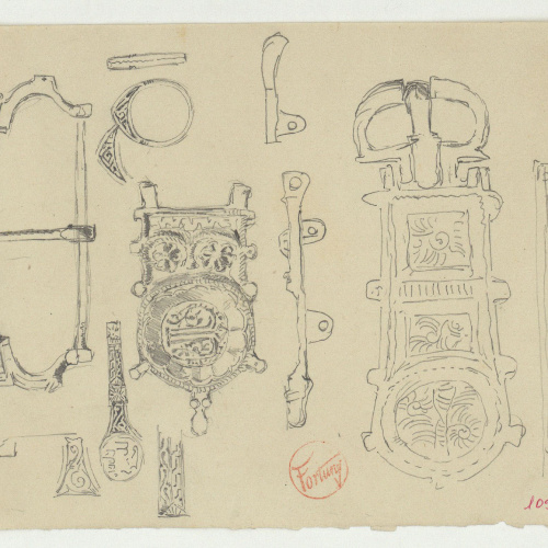 image for: Marià Fortuny - Fíbules d&#039;estil musulmà - Cap a 1870-1872