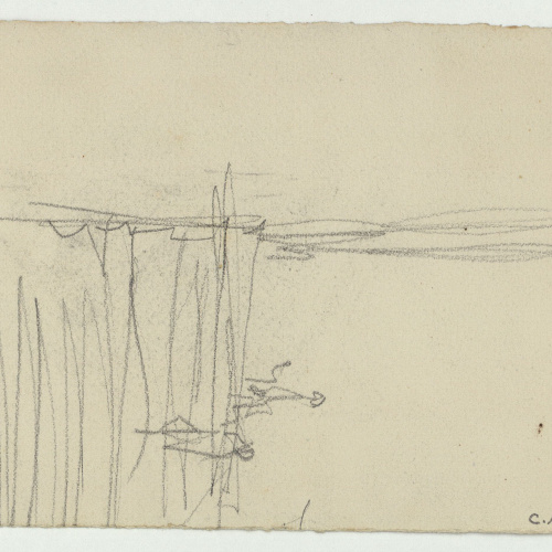 image for: Marià Fortuny - Vas (anvers) / Croquis inconcret (revers) - Cap a 1870-1872 [1]