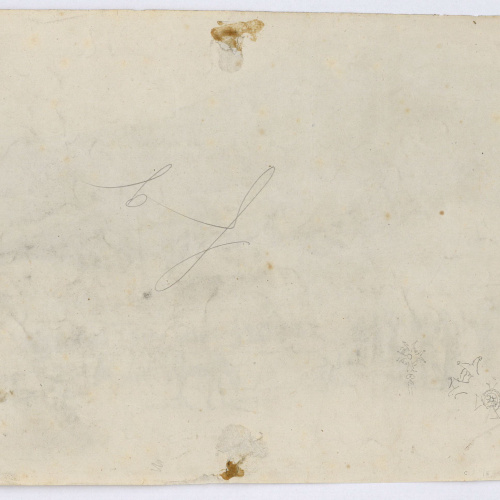 image for: Marià Fortuny - Campamento del segundo cuerpo (anvers) / Croquis inconcret (revers) - 1860 [1]