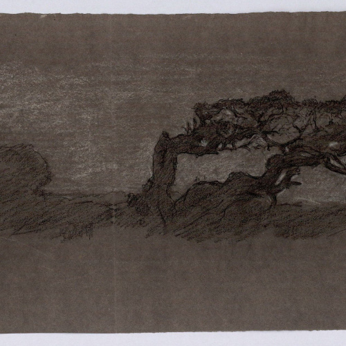 image for: Marià Fortuny - Paisatge marroquí (anvers) / Croquis inconcrets (revers) - Cap a 1860-1862