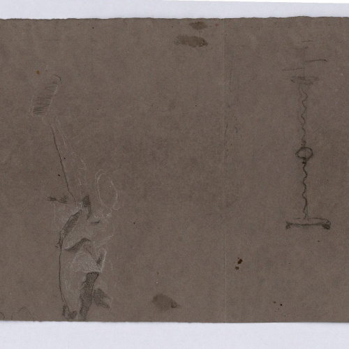 image for: Marià Fortuny - Paisatge marroquí (anvers) / Croquis inconcrets (revers) - Cap a 1860-1862 [1]