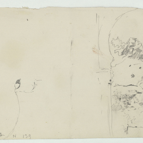 image for: Marià Fortuny - Estudi per al quadre «L&#039;esmolador de sabres» (anvers) / Estudi per al quadre «L&#039;esmolador de sabres» (revers) - Cap a 1872 [1]