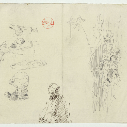 image for: Marià Fortuny - Estudi per al quadre «La cursa de la pólvora» - Cap a 1860-1862