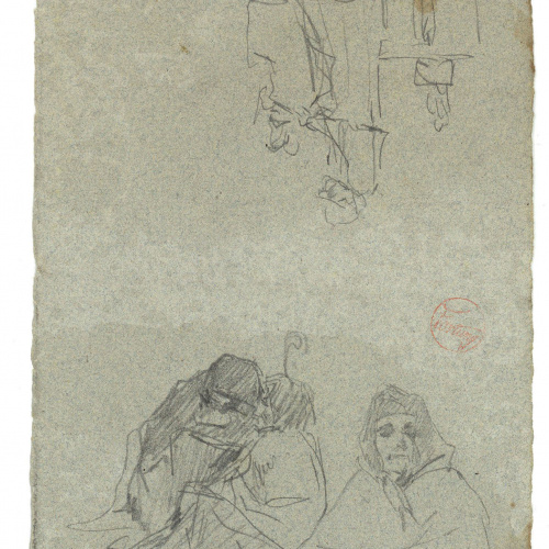 image for: Marià Fortuny - Esbós de figures - Cap a 1867-1872