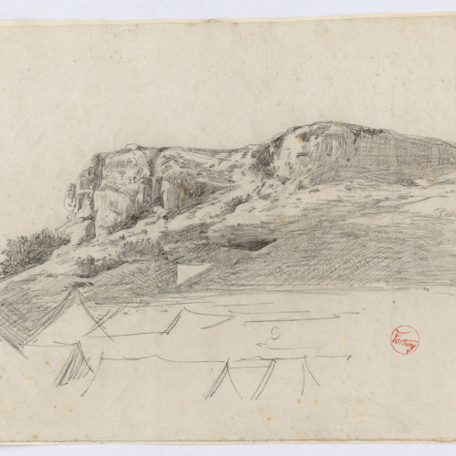 image for: Marià Fortuny - Paisatge marroquí amb campament - Cap a 1860-1862