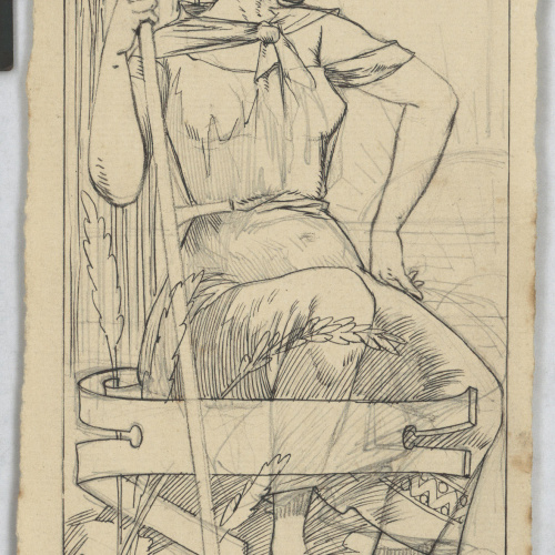 image for: Alexandre de Riquer - Al·legoria de la sega - Cap a 1890-1900